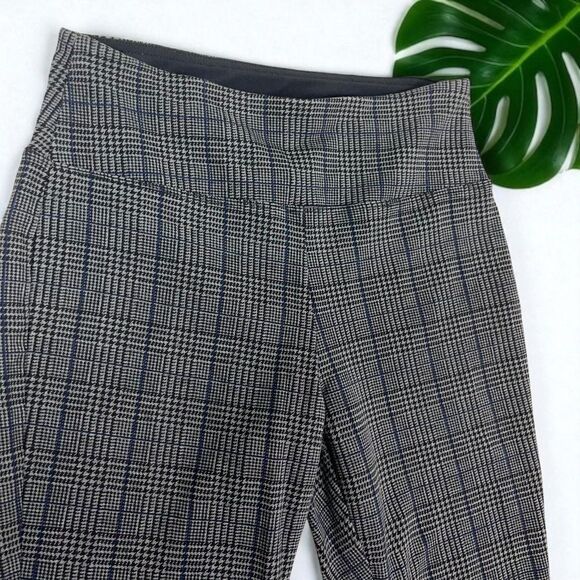 🆕 Three Dots High Rise Leggings in Mini Houndstooth Plaid Check - Picture 7 of 9